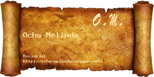 Ochs Melinda névjegykártya